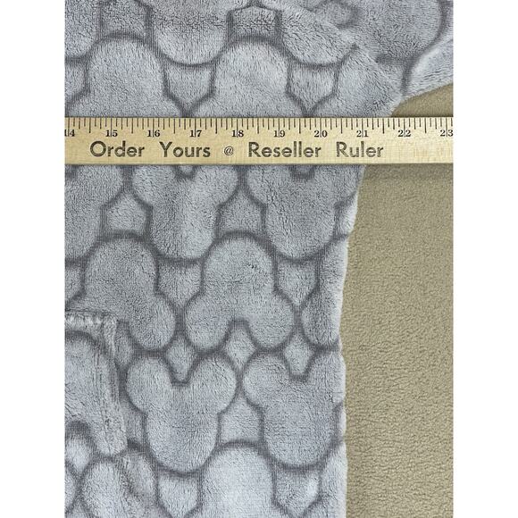 Disney Hoodie Womens M Gray Mickey Mouse Lounger Sherpa Fleece Soft Pajama - Picture 5 of 10